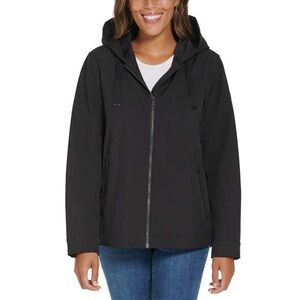 DKNY Black Hooded Jacket Full Zip Size XXL